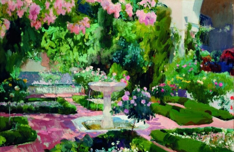 در باغ های زیبا و گرانقیمت نقاشی گشتی بزنید