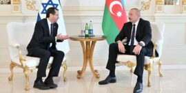 دیدار علی اف و رئیس اسرائیل در باکو