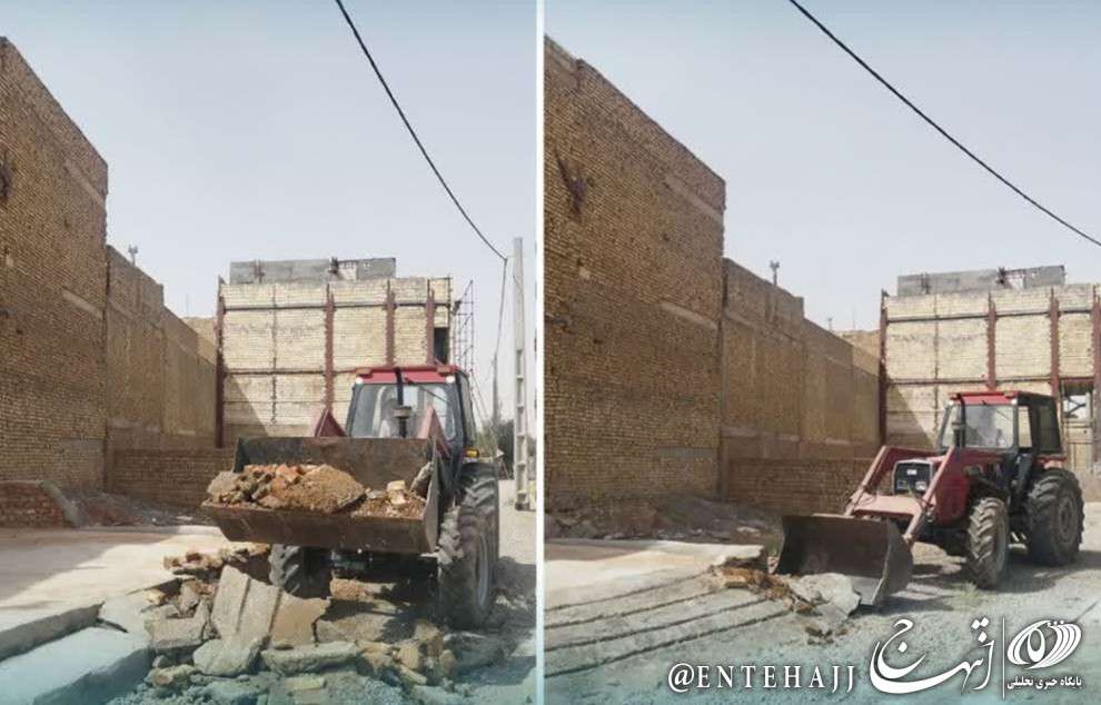 برخورد قاطع شهرداری حمیدیا با بی قانونی در شهر/ رمپ غیرمجاز در معبر عمومی جمع آوری شد